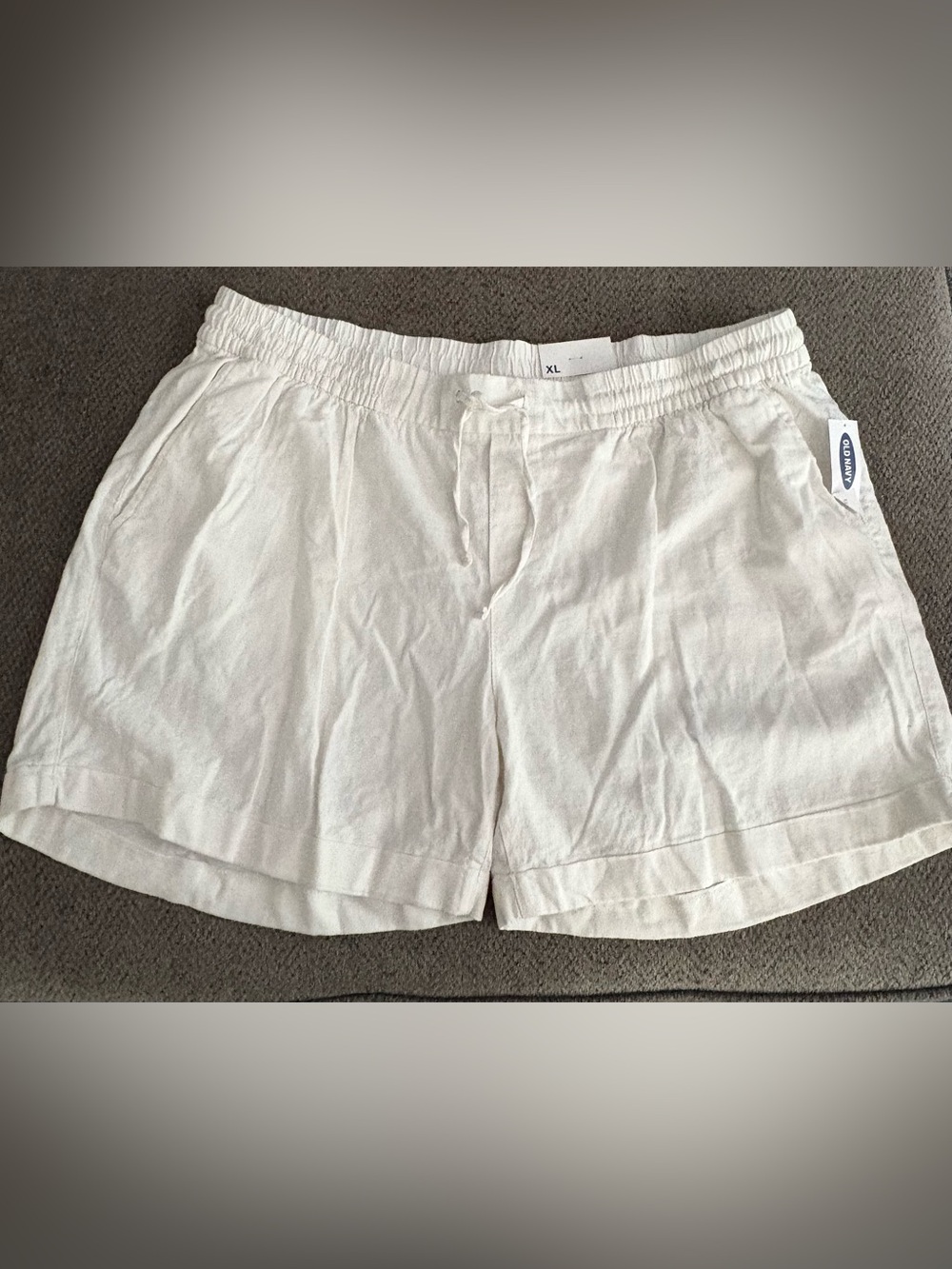 Old Navy White Linen XL Shorts